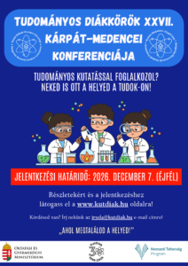 Tudományos Diákkörök XXVII. Kárpát-medencei Konferenciája – TUDOK2027
